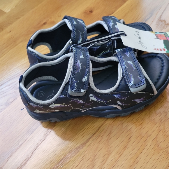 NEW Joules shark Navy blue sandals size 3 - Picture 2 of 4